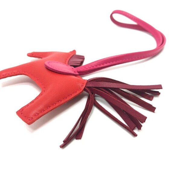 HERMES Rodeo PM Bag Charms Charms Accessories charm Anyo Miro Red/pink - Picture 7 of 11